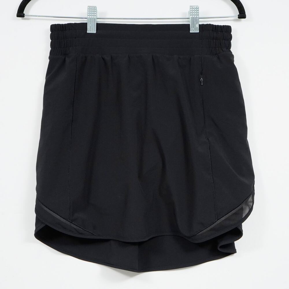 Lululemon Hotty Hot High-Rise Skirt in classic black, size 6.